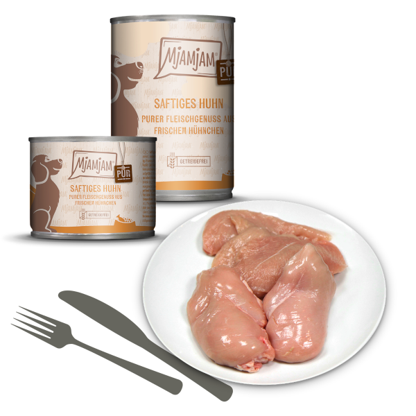 Mjamjam Hund Saftiges Huhn pur - 1